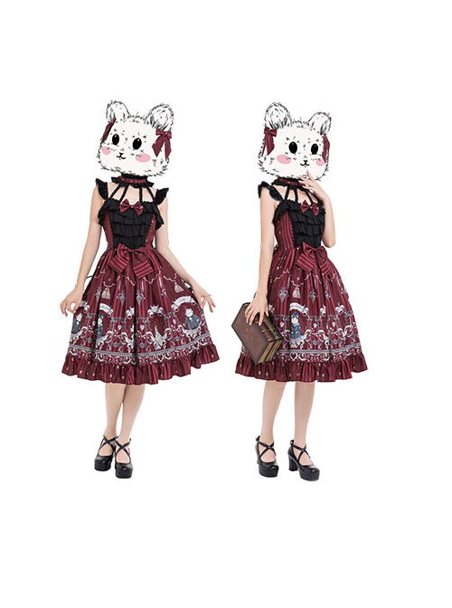 Magic Tea Party Rose Knight Series Classic Lolita Sling Dress