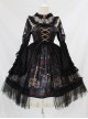 Chandelier Series Ruffle Bowknot Normal Hem Sweet Lolita Lace Sling Dress