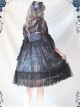 Chandelier Series Ruffle Bowknot Normal Hem Sweet Lolita Lace Sling Dress