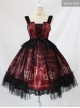 Chandelier Series Ruffle Bowknot Normal Hem Sweet Lolita Lace Sling Dress