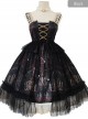 Chandelier Series Ruffle Bowknot Normal Hem Sweet Lolita Lace Sling Dress