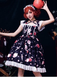 Apples Paradise Series Cute Printing Sweet Lolita Sling Dress