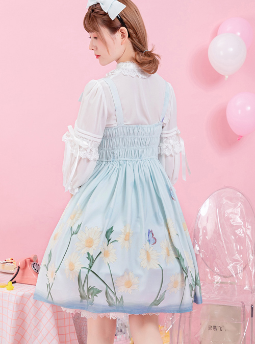 Daisy Series JSK Printing Bowknot Sweet Lolita Sling Dress