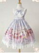 Lunch Tea Rabbit Series JSK Small High Waist Sweet Lolita Sling Dress