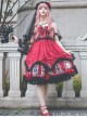 The Split Love Series Rose Gothic Lolita Red Sling Dress