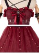 The Split Love Series Rose Gothic Lolita Red Sling Dress