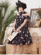 Magic Tea Party Chocolate Rabbit Series OP Lapel Sweet Lolita Short Sleeve Dress