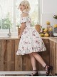 Magic Tea Party Chocolate Rabbit Series OP Lapel Sweet Lolita Short Sleeve Dress