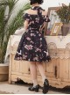 Magic Tea Party Chocolate Rabbit Series OP Lapel Sweet Lolita Short Sleeve Dress