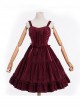 Danube Lovers Series Ruffle Classic Lolita Corduroy Autumn Winter Sling Dress