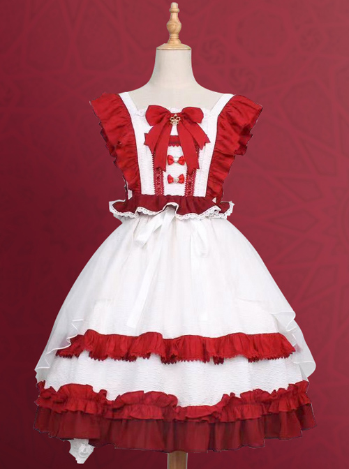 Sweet Tea Tale Series Ruffle Sweet Lolita Little Flying Sleeve Dress