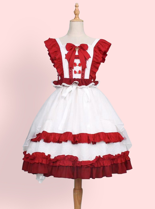 Sweet Tea Tale Series Ruffle Sweet Lolita Little Flying Sleeve Dress