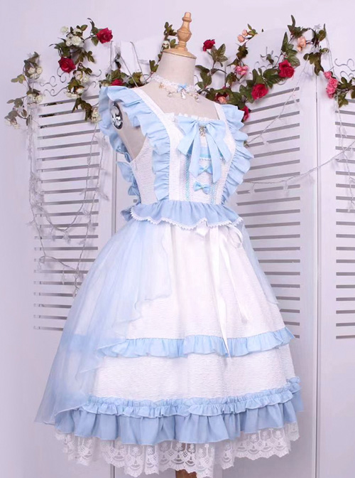 Sweet Tea Tale Series Ruffle Sweet Lolita Little Flying Sleeve Dress