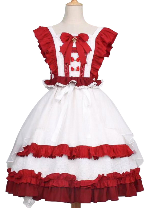 Sweet Tea Tale Series Ruffle Sweet Lolita Little Flying Sleeve Dress