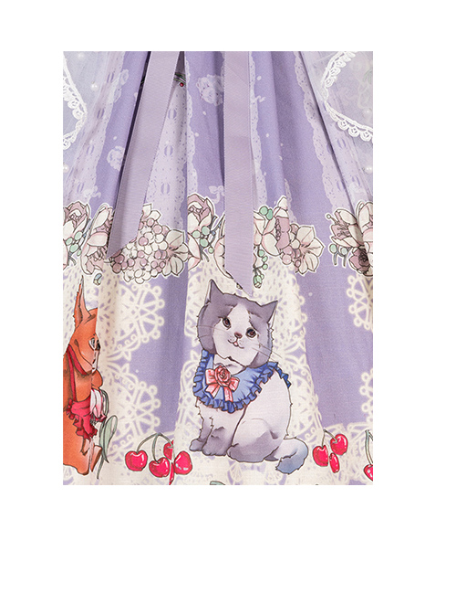 Miss Animal's Flowers Party Series OP Sweet Lolita Short Sleeve Dress