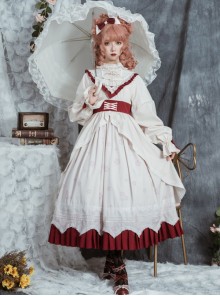 North Mirror Flower Series OP Classic Lolita Nordic Court Style Autumn Winter Long Sleeve Dress