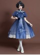 The Moon In The Mirror Series Chinese Style Elegance Classic Lolita Short Sleeve Dress