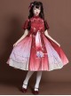 The Moon In The Mirror Series Chinese Style Elegance Classic Lolita Short Sleeve Dress