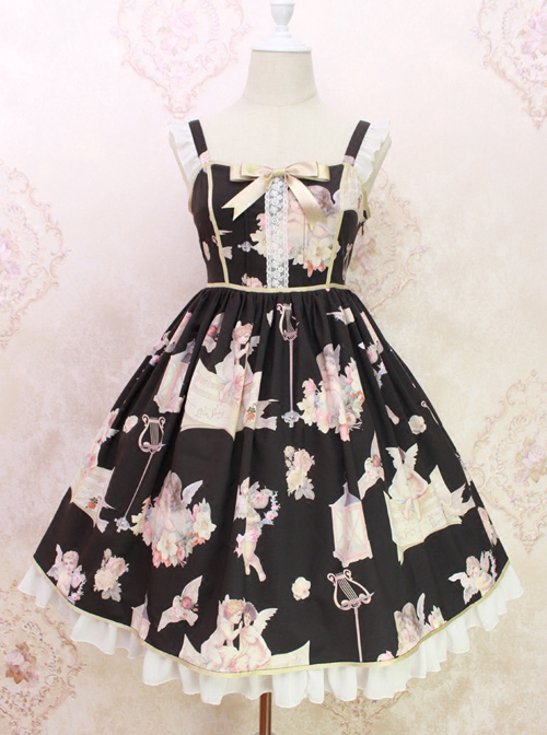 Oil Painting Angel Series JSK Sweet Lolita Sling Dress