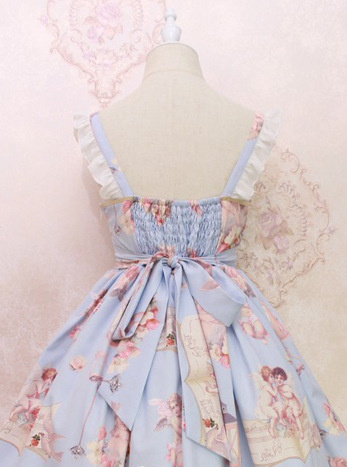 Oil Painting Angel Series JSK Sweet Lolita Sling Dress