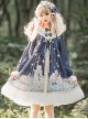 Little Prince Series OP Printing Bowknot High Waist Sweet Lolita Long Sleeve Dress