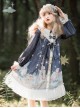 Little Prince Series OP Printing Bowknot High Waist Sweet Lolita Long Sleeve Dress