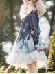 Little Prince Series OP Printing Bowknot High Waist Sweet Lolita Long Sleeve Dress
