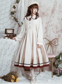 The Distant Letter Series Elegant Pure Color Classic Lolita Autumn Winter Sleeveless Dress And Shirt Set