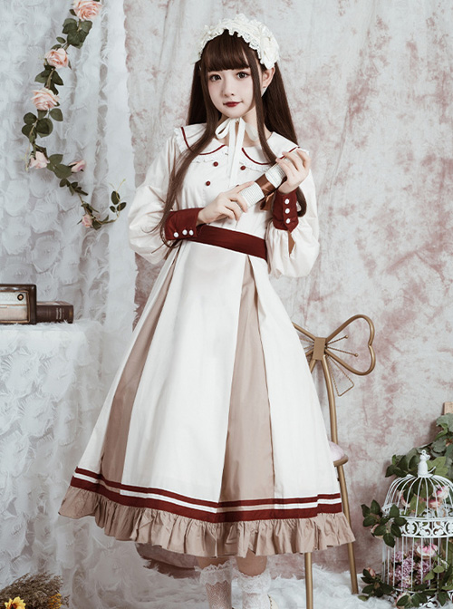 The Distant Letter Series Lapel Elegant Classic Lolita Autumn Winter Long Sleeve Dress