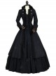 Multicolor Victorian Steampunk Lolita Prom Long Dress And Coat Set