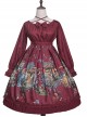 Strawberry Witch *The Fairytale Drama Of Chibor* Series Bowknot Sweet Lolita Long Sleeve Dress