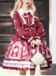 Full-blown Flowers Series Bowknot Ruffle Chiffon Sweet Lolita Long Sleeve Dress