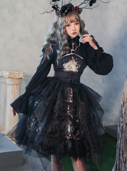 Divine Salvation Series Retro Gothic Lolita Sling Dress