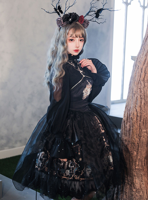 Divine Salvation Series Retro Gothic Lolita Sling Dress