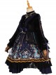 Divine Salvation Series OP Printing Retro Gothic Lolita Long Sleeve Dress Set