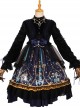 Divine Salvation Series OP Printing Retro Gothic Lolita Long Sleeve Dress Set