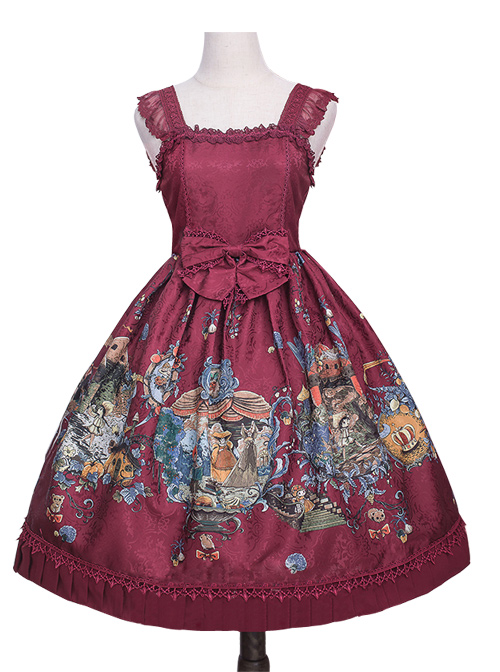 Strawberry Witch *The Fairytale Drama Of Chibor* Series Bowknot Sweet Lolita Sleeveless Dress