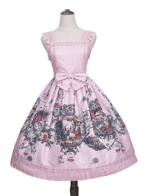 Strawberry Witch *The Fairytale Drama Of Chibor* Series Bowknot Sweet Lolita Sleeveless Dress