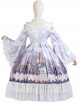 Cross Lily Series Gorgeous Tea Party Style Classic Lolita Long Sleeve Dress Full-set