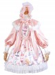 Hamster Cup Series OP Pink Sweet Lolita Long Sleeve Dress And Cloak Set