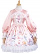 Hamster Cup Series OP Pink Sweet Lolita Long Sleeve Dress And Cloak Set