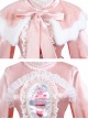 Hamster Cup Series OP Pink Sweet Lolita Long Sleeve Dress And Cloak Set