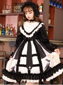 Dark Gold Hymn Series OP Gothic Lolita Long Sleeve Dress