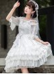 Venus Kiss Series White Elegant Classic Lolita Sling Dress