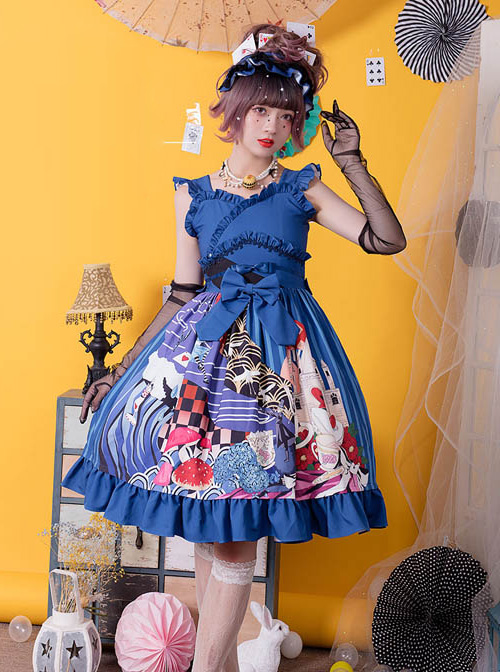 Magic Tea Party Breeze Alice Series JSK Bowknot Classic Lolita Sling Dress