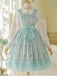 Flower Wall Series Chiffon Ruffle Sweet Lolita Sling Dress