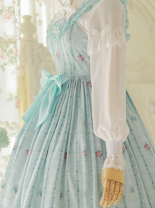 Flower Wall Series Chiffon Ruffle Sweet Lolita Sling Dress