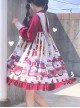 Popcorn Series Christmas Red Sweet Lolita Long Sleeve Dress