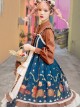 Distance Christmas Series JSK Open Front Cute Printing Retro Pastoral Style Sweet Lolita Sling Dress