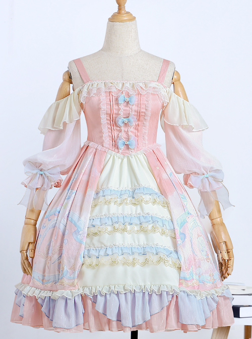 The Dreamland Series OP Pink Sweet Lolita Raglan Sleeve Dress